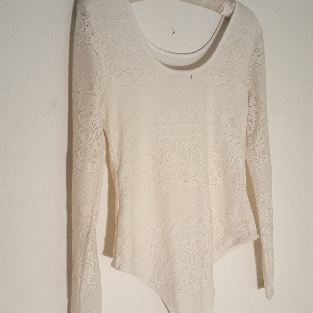 White lace bodysuit